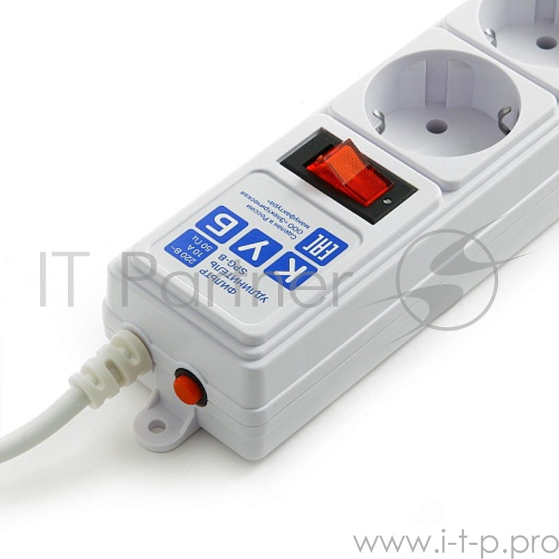 Фильтр-удлинитель Power Cube B 3,0 м 5 розеток (белый) 10А/2,2кВт