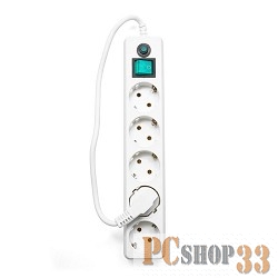 Сетевые фильтры Gembird Сетевой фильтр Гарнизон EHLW-4 0,5 м 5 розеток белый