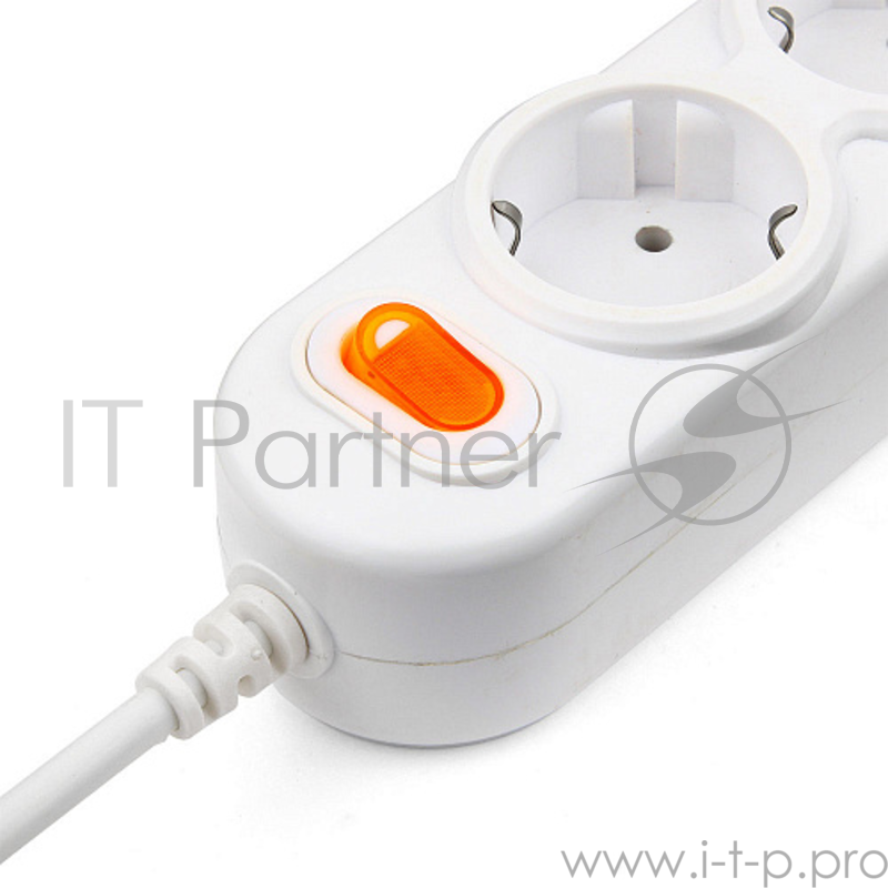 Бытовой удлинитель PowerCube, 3 розетки с выкл., 2200 Вт, 10 А, 3 м