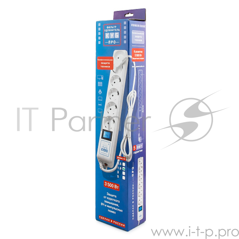 Фильтр-удлинитель Power Cube PRO, 3,0 м, LC контур, 16А/3,5кВт