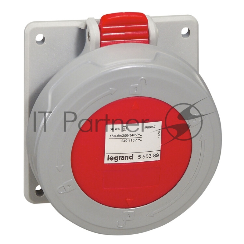 Розетка встр. 16А 3К+H+З 380В IP67 Розетка встр. 16А 3К+H+З 380В IP67