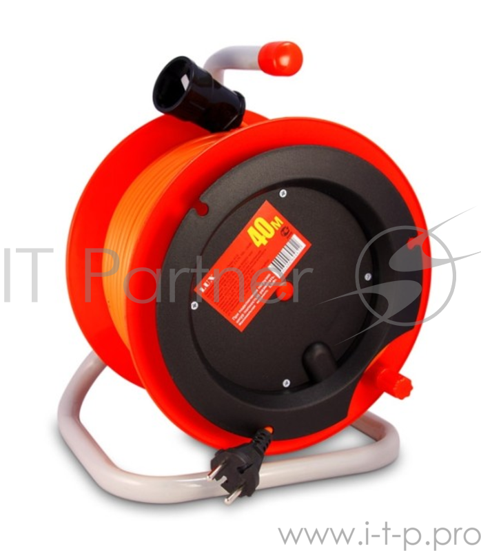 Удлинитель на катушке LUX К1-О-40 ПВС 40м 2х0.75мм, 6А, 1100-2200Вт, 1 розетка (2)