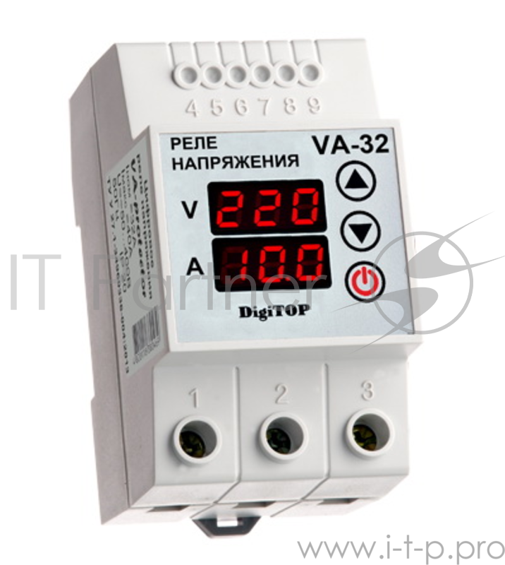 Реле напряжения DIGITOP VА-32 креплением на DIN-рейку