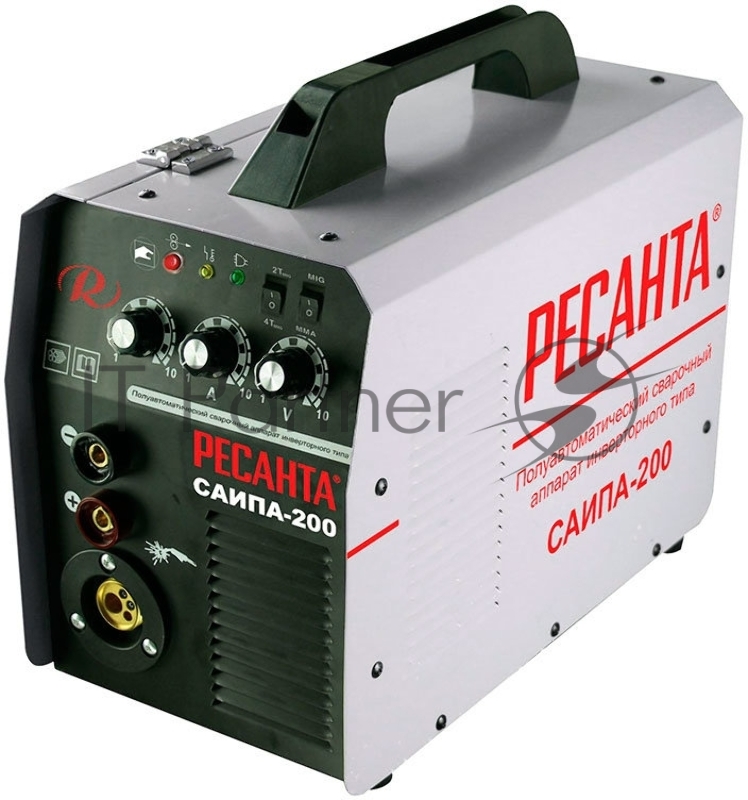 Ресанта Сварочное оборудование, Инверторы Ресанта САИПА-200 65/9 Сварочный аппарат инверторный полуавтоматический 65/9 {220В±10%, макс.5,5 кВт, 30А-200А, ПВ 70%, диаметр сварочной проволоки 0,8 - 1 мм, 14,3 кг}