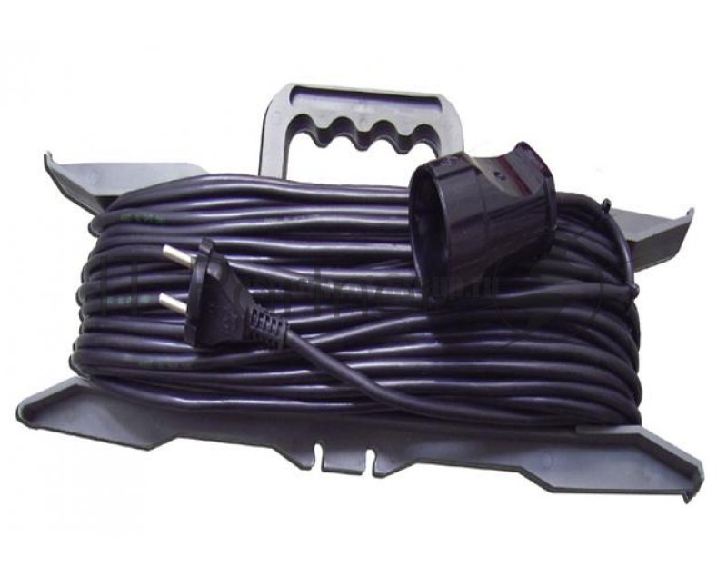 Удлинитель сварочный GLANZEN ER-20-010 силовой 20м на рамке штепсель-гнездо ПВС 2*2.5 20м