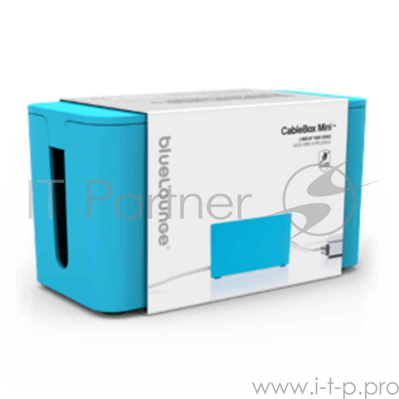 Бокс для компактного и эргономичного размещения сетевого фильтра и проводов - Bluelounge CableBox Mini . Цвет:синий.