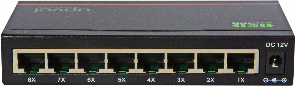 Сетевое оборудование UPVEL US-8G(RU) 8-портовый гигабитный коммутатор, металлический корпус, блок питания внешний 12V/0,5A