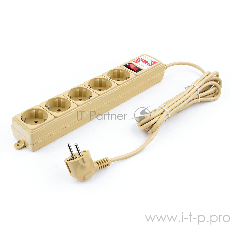 Фильтр-удл. PC 3м 5р, беж. 10А/2,2кВт