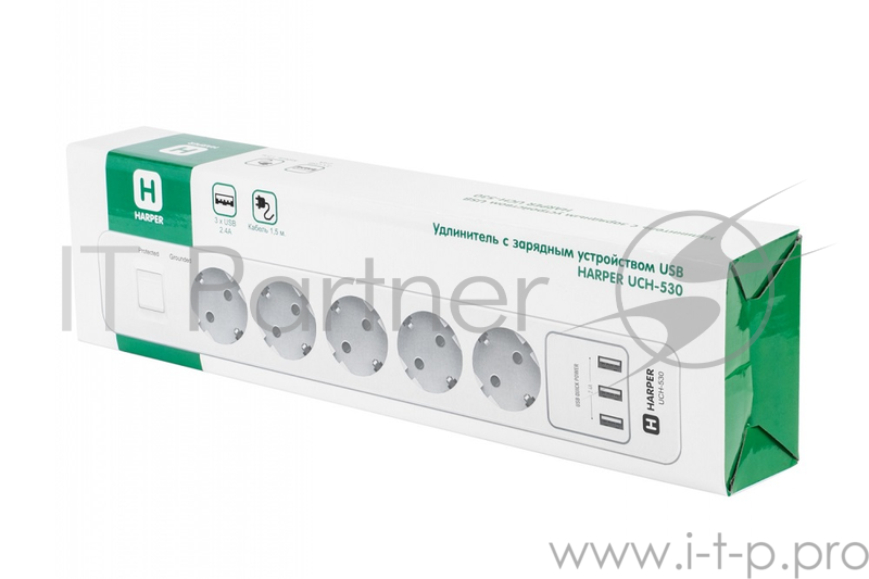 Удлинитель с USB зарядкой HARPER UCH-530