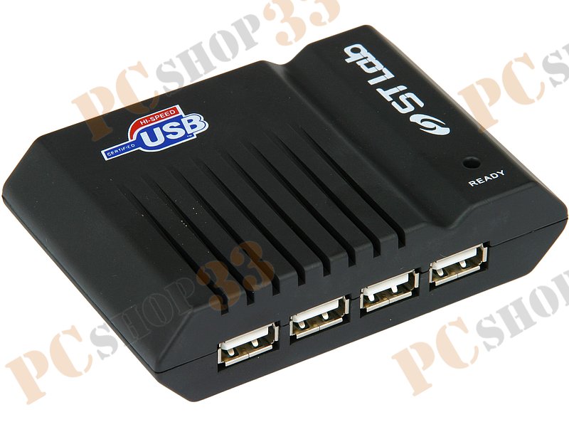 Разветвитель 4 порта USB2.0 STLab U-181, внешн., с блоком питания