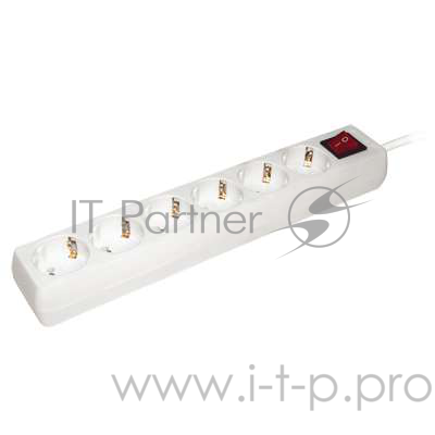 Удлинитель Iek WYP10-16-06-05-ZK-N У06К-выкл. 6 мест 2 Р + P Е /5метров 3х1мм2 16А/250 IEK