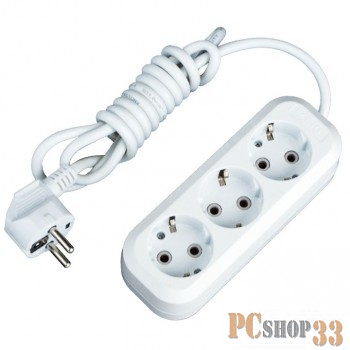 Удлинитель EKF UBA16-310-3-03 Эксперт 3 гнезда 3 метра 16А/3,5кВт с заземлением ПВС 3х1 EKF PROxima