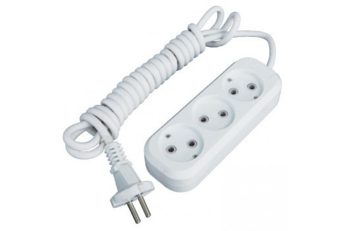 Удлинитель EKF UBA10-275-3-03 Эксперт 3 гнезда 3 метра 10А/2,2кВт без заземления ПВС 2х0,75 EKF PROxima