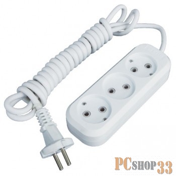 Удлинитель EKF UBA10-275-3-02 Эксперт 3 гнезда 2 метра 10А/2,2кВт без заземления ПВС 2х0,75 EKF PROxima