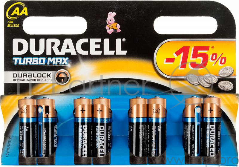 Батарейка DURACELL LR6-8BL TURBO ( 8 шт. в уп-ке)