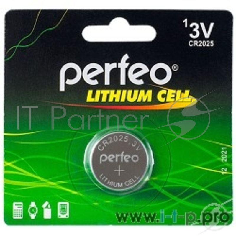Батарейка Perfeo CR2025/1BL Lithium Cell
