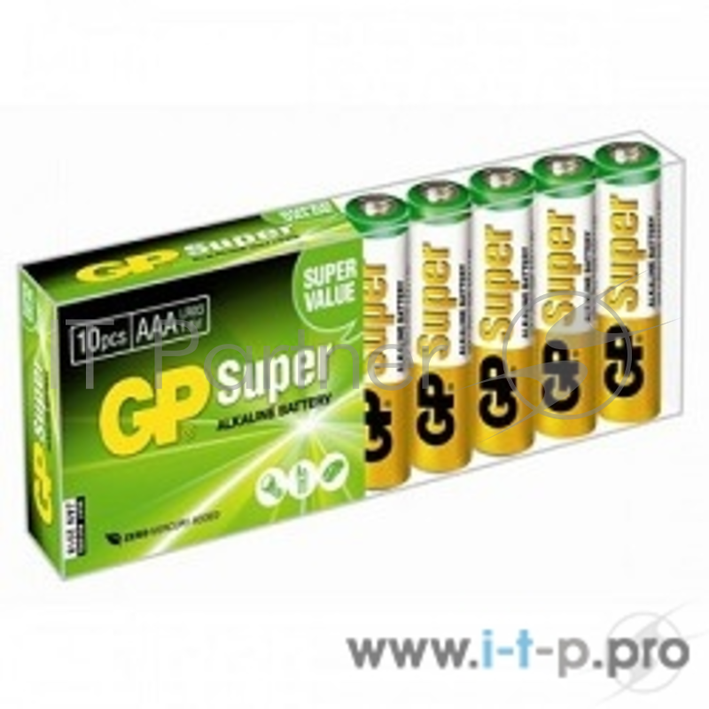 Батарейка GP 24A-B10 Super Alkaline 24A LR03, 10 AAA (10 шт в уп-ке)
