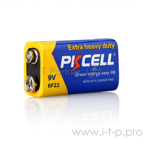 Солевой элемент питания PKCELL 6F22-1B тип - 9V(Крона) 1 шт в блистере