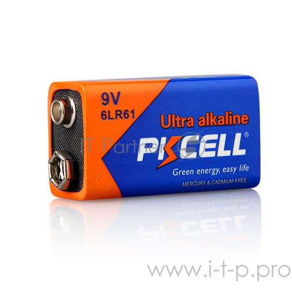 Щелочной/алкалиновый элемент питания PKCELL 6LR61-1B тип - 9V(Крона) 1 шт в блистере