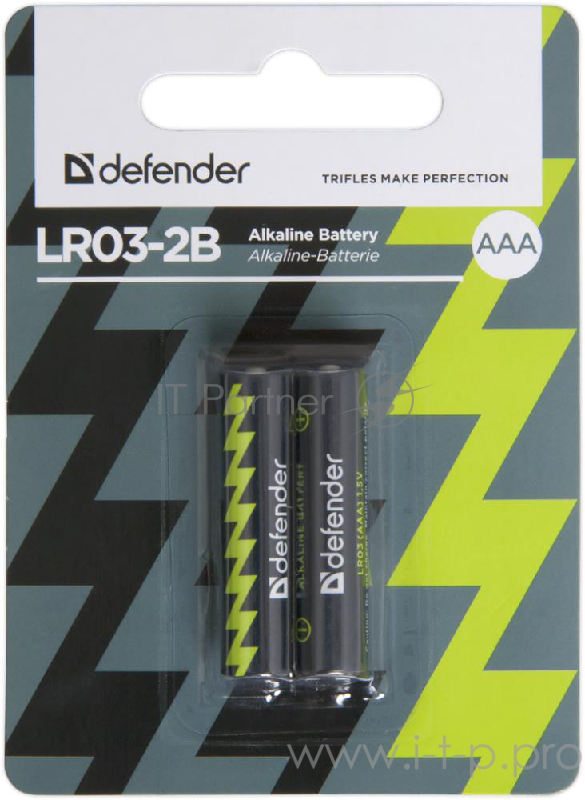 Батарея ALKALINE AAA 1.5V LR03-2B 2PCS 56003 DEFENDER