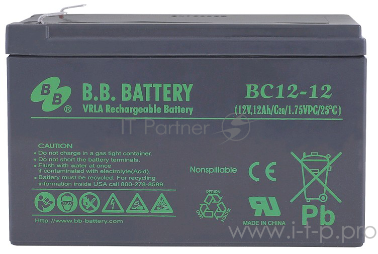 Аккумулятор B.B. Battery BC 12-12 12V 12Ah