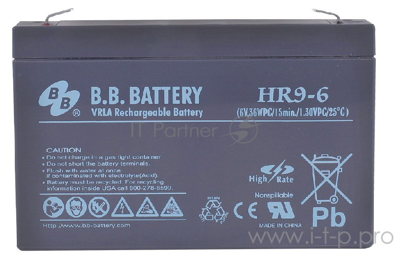 Аккумулятор B.B. Battery HR 9-6 6V 8Ah