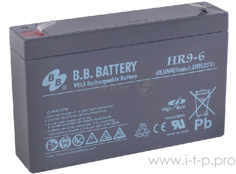 Аккумулятор B.B. Battery HR 9-6 6V 8Ah