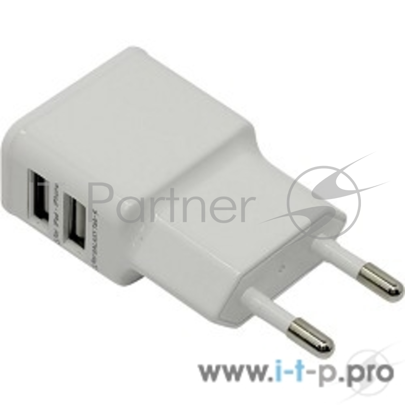 аксессуары Orient Зарядное устройство USB от эл.сети PU-2402, DC 5V, 2100mA, 2 выхода (iPad,Galaxy), белый