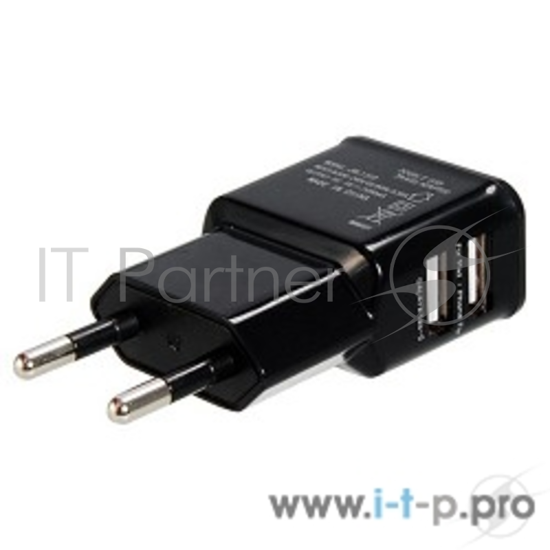 аксессуары Orient Зарядное устройство USB от эл.сети PU-2402, DC 5V, 2100mA, 2 выхода (iPad,Galaxy), черный