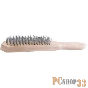 Щетки для дрелей КУРС Корщетка с деревянной ручкой 6-ти рядная 38402