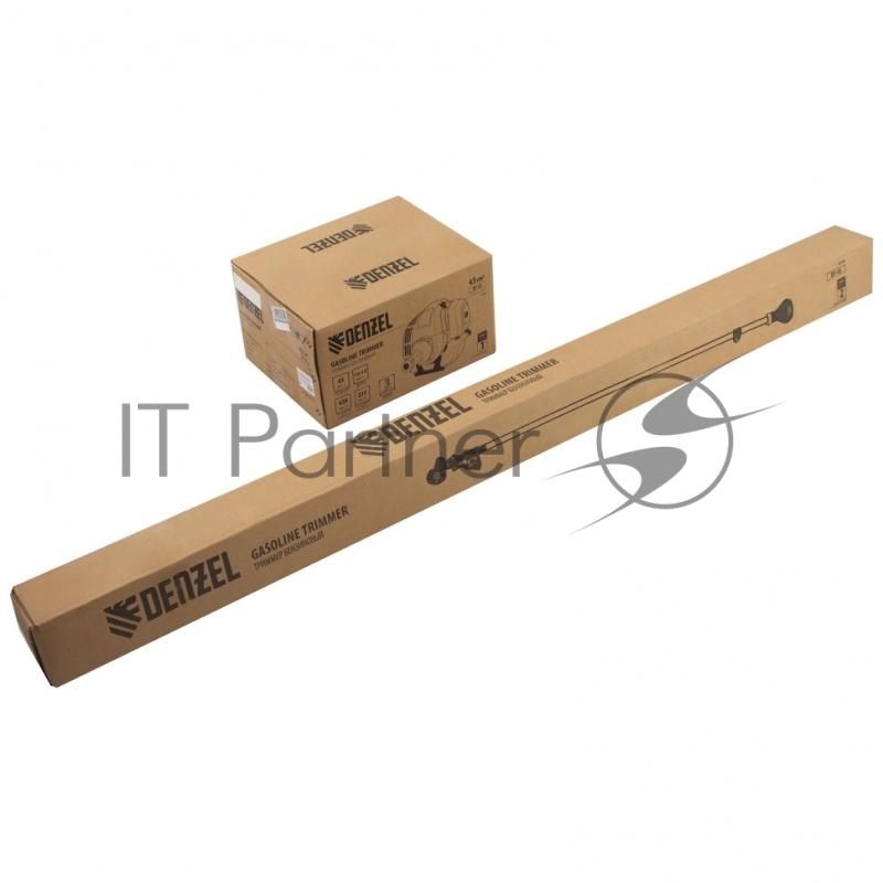 Триммер DENZEL DT 43 бензиновый 43см3 2.5 лс. неразъемная штанга состоит из 2 частей