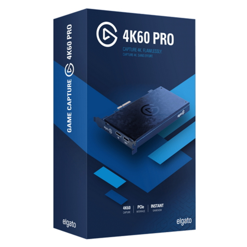 Плата видеозахвата внутренняя Elgato Game Capture 4K60 Pro, 4K Gaming streamer, PCI-Ex4, 2xHDMI (pass-trough), 2160p 60 fps, up to 140 Mbps, RTL {20} (10GAG9901)