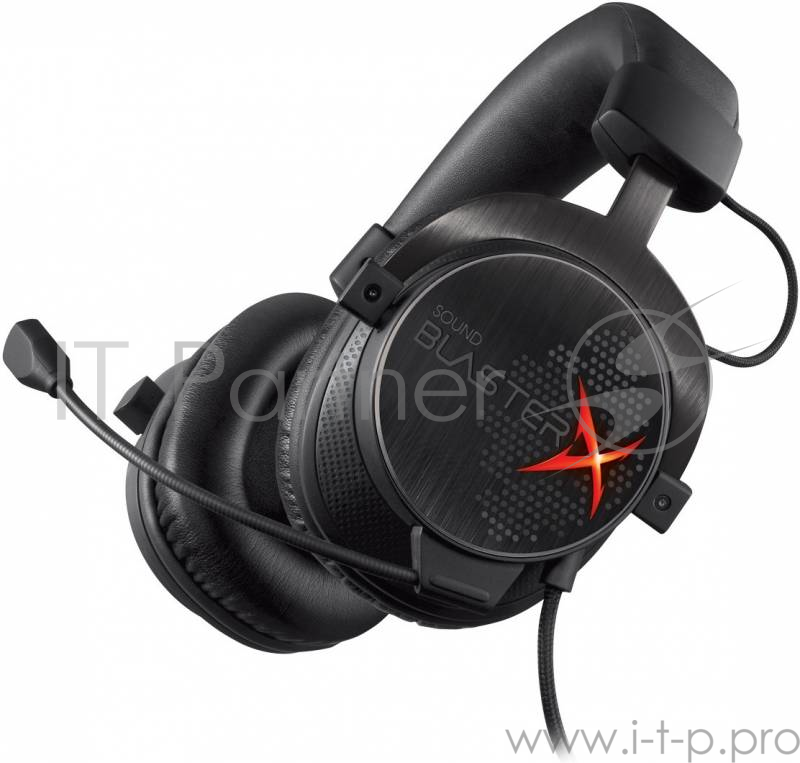 Наушники с микрофоном Creative Sound BlasterX H7 черный/серебристый 1.5м мониторы оголовье (70GH033000000)