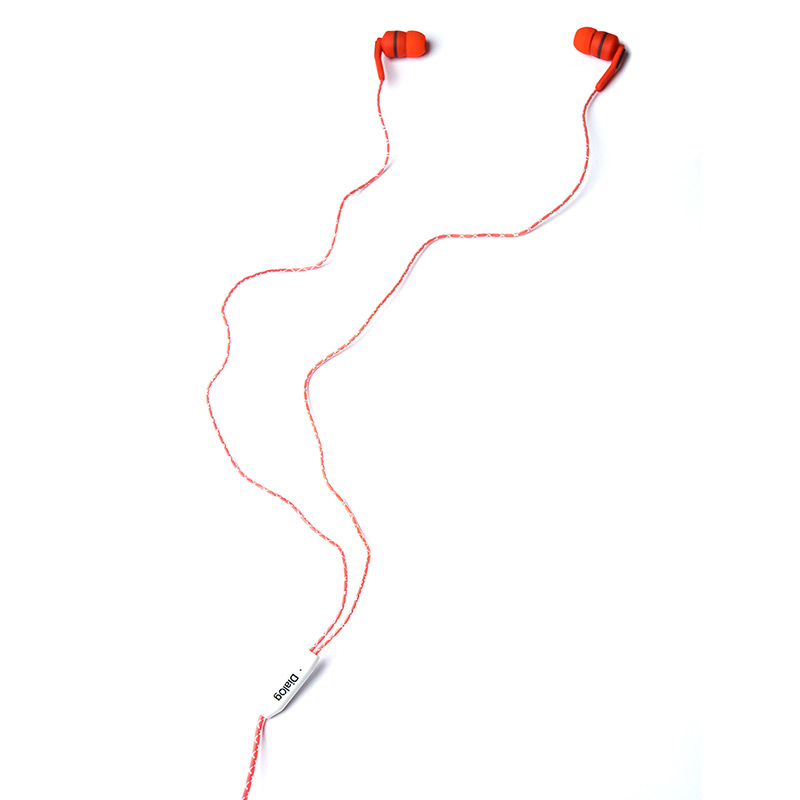 Наушники Гарнитура ES-F15 RED Dialog с кнопкой ответа для мобильных устройств, красная