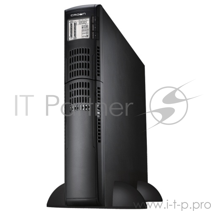 ИБП CROWN Line Intractive CMUO-900-1.1K 1100VA/990W, корпус металл, TOWER&RACK, 2U, АКБ 2*12V/9AH, PF-0.9, AVR 152-290V, порт RJ-11/45+USB/RS-232, EPO, розетки 8*IEC С13, входной кабель 2 м, вентилятор охлаждения, автомат, слот для SNMP, порт для доп