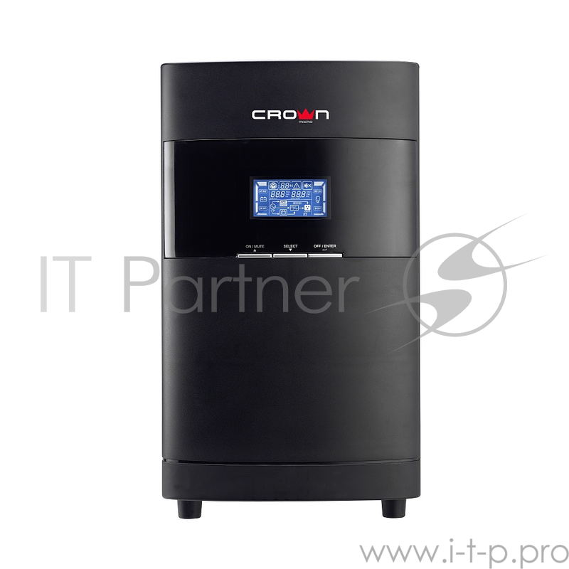 ИБП CROWN On-Line CMUOA-350-3K EURO 3000VA/2700W, корпус металл, TOWER, АКБ 6*12V/9AH, PF-0.9, AVR 110-300V, порт RJ-11/45+USB/RS-232, EPO, розетки 4*EURO, входной кабель 2 м, вентилятор охлаждения, автомат, слот для SNMP, порт для доп. батарейных ка