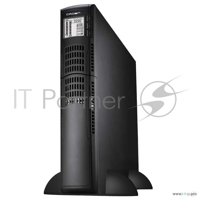 ИБП CROWN Line Intractive CMUO-900-800K 800VA/720W, корпус металл, TOWER&RACK, 2U, АКБ 2*12V/7AH, PF-0.9, AVR 152-290V, порт RJ-11/45+USB/RS-232, EPO, розетки 8*IEC С13, входной кабель 2 м, вентилятор охлаждения, автомат, слот для SNMP, порт для доп.