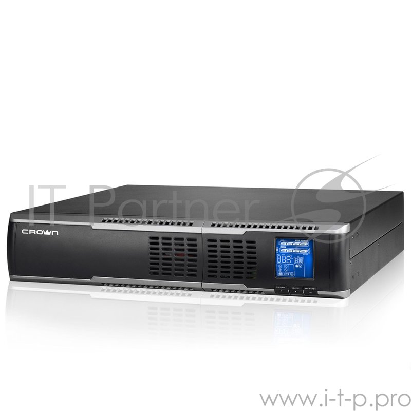 ИБП CROWN On-Line CMUOA-300X-1K 1000VA/900W, корпус металл, TOWER&RACK, 2U, АКБ 2*12V/9AH, PF-0.9, AVR 110-300V, порт RJ-11/45+USB/RS232, EPO, розетки 8*IEC С13, входной кабель 2 м, вентилятор охлаждения, автомат, слот для SNMP, порт для доп. батарей