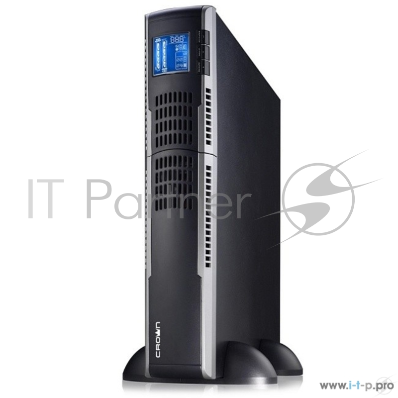 ИБП CROWN On-Line CMUOA-300X-1K 1000VA/900W, корпус металл, TOWER&RACK, 2U, АКБ 2*12V/9AH, PF-0.9, AVR 110-300V, порт RJ-11/45+USB/RS232, EPO, розетки 8*IEC С13, входной кабель 2 м, вентилятор охлаждения, автомат, слот для SNMP, порт для доп. батарей