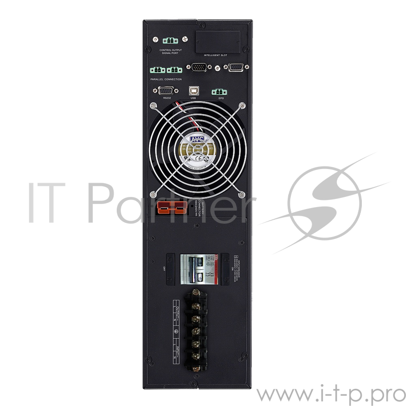 ИБП CROWN On-Line CMUOA-300X-6K 6000VA/5400W, корпус металл, TOWER&RACK, 3U+3U, АКБ 16*12V/7AH, PF-0.9, AVR 110-300V, порт USB+RS-232, EPO, розетки - клемная колодка (Ph+N+GND), входной кабель 2,5 м, вентилятор охлаждения, автомат, слот для SNMP, пор