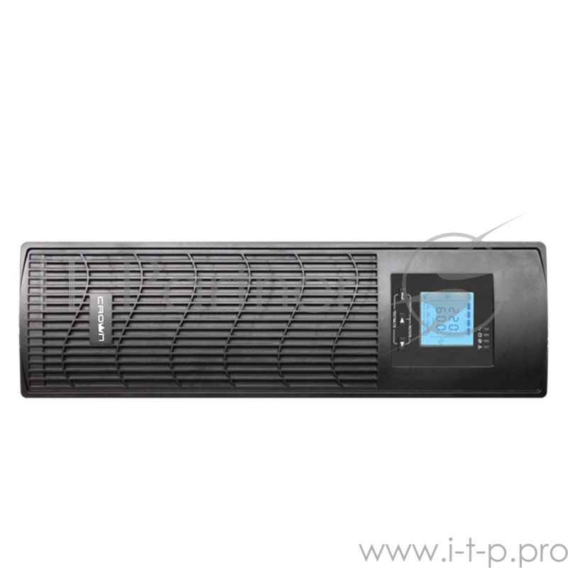 ИБП CROWN Line Interactive CMUS-630R 3000VA/2400W, корпус металл, RACK 3U, АКБ 4*12V/9AH, PF-0.8, AVR 165-300V, порт RJ-11/45, порт USB, розетки 6*IEC С13, LCD-дисплей, входной кабель 2 м, вентилятор охлаждения, автомат, слот для SNMP, порт для доп.