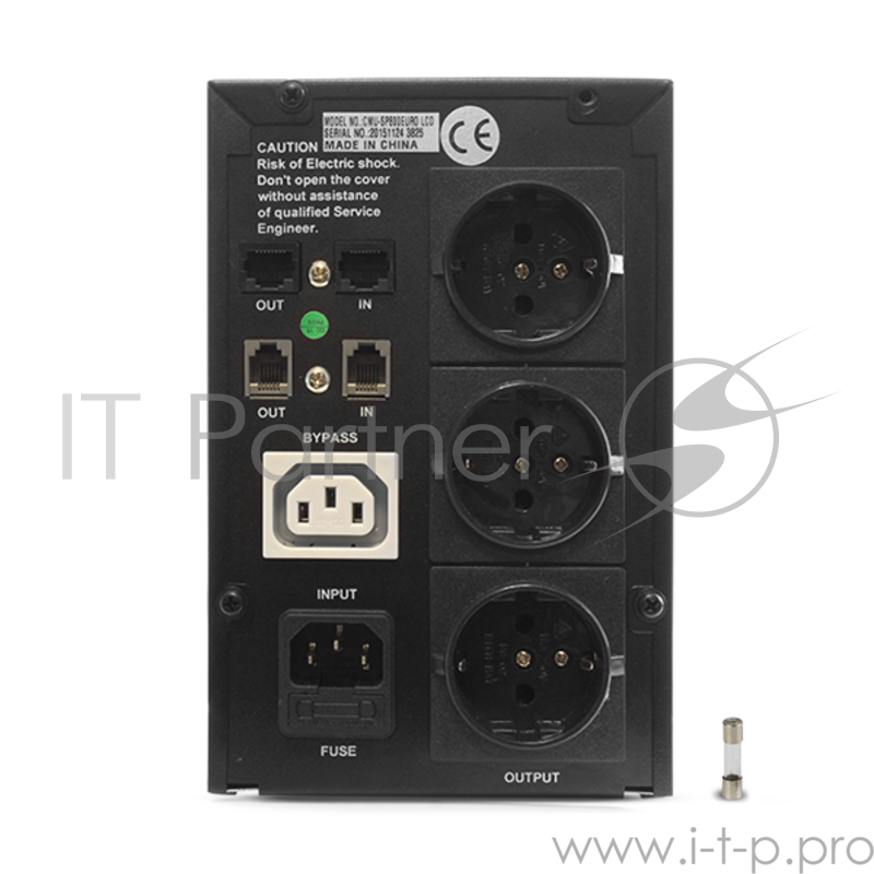 ИБП CROWN Line Intractive CMU-SP800EURO USB 800VA480W, корпус металл, 1x12V/9AH, розетки 4*EURO+1*IEC bybass, трансформатор AVR 140-290V, cъёмный кабель 1.2 м, порт RJ11/45, порт USB, защита: от перегрузки, от КЗ, от скачков напряжения