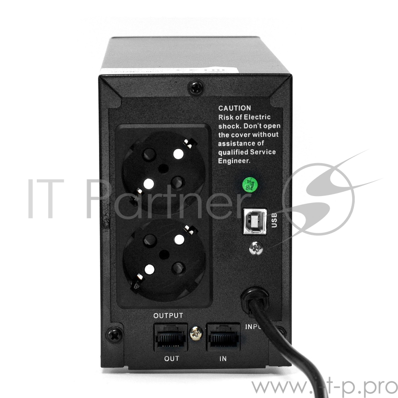 ИБП CROWN Line Intractive CMU-SP500EURO USB 500VA310W, корпус металл, 1x12V/4.5AH, розетки 2*EURO, трансформатор AVR 140-290V, встроенный кабель 1.2 м, порт J11/45, порт USB, защита: от перегрузки, от КЗ, скачков напряжения