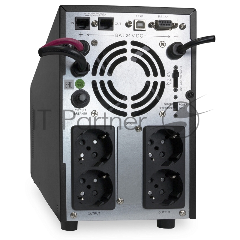 Инвертор CROWN MARVEL 2K 2000VA/1400W, корпус металл, (БЕЗ АКБ), выходные розетки 4*EURO, трансформатор AVR 140-300V, порт USB, порт RS-232, съёмный кабель 1.2 м, порт RJ-11/45, LCD-дисплей, защита: батареи от критического разряда, от перегрузки (авт