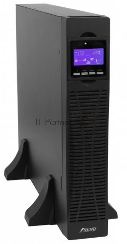 ИБП POWERMAN Online 3000 RT, LCD, двойного преобразования, 3000ВА, 2700Вт, 8 розеток IEC 60320 C13, 1 розетка IEC 320 C19, защита от КЗ, импульсных всплесков сети, перегрузки, разряда и перезаряда батареи. RJ11 / RJ45. Интерфейсы USB, RS232, SNMP, EP