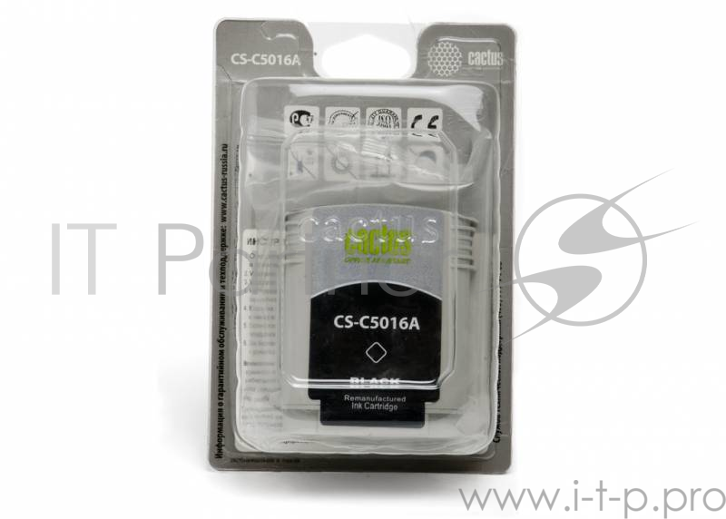 Картридж струйный Cactus CS-C5016A черный для №84 HP DesignJet 10PS/20PS/30GP (72ml)