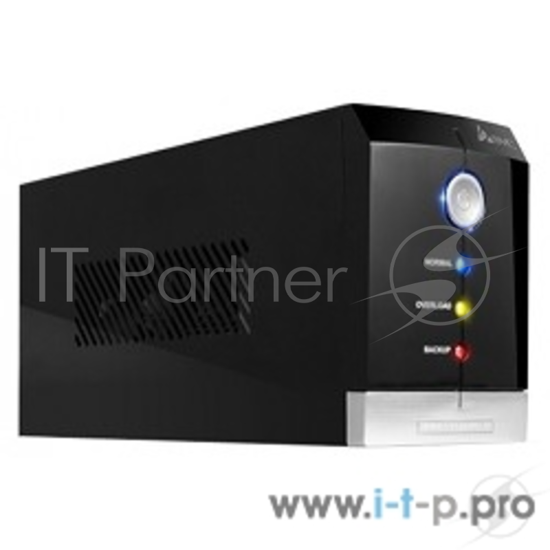 ИБП SVC, V-1000-F, Smart, USB, Диапазон работы AVR: 165-275В, Бат.: 12В/7 Ач*2шт.Чёрный