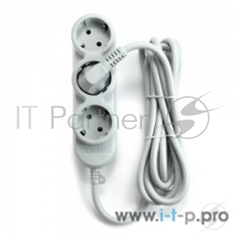 Сетевой фильтр PowerCube Удлинитель бытовой (PC-Y-6-32-3) 16А, 3м, 3 роз.с/з+2 роз.б/з,3500Вт, 1,50 мм2