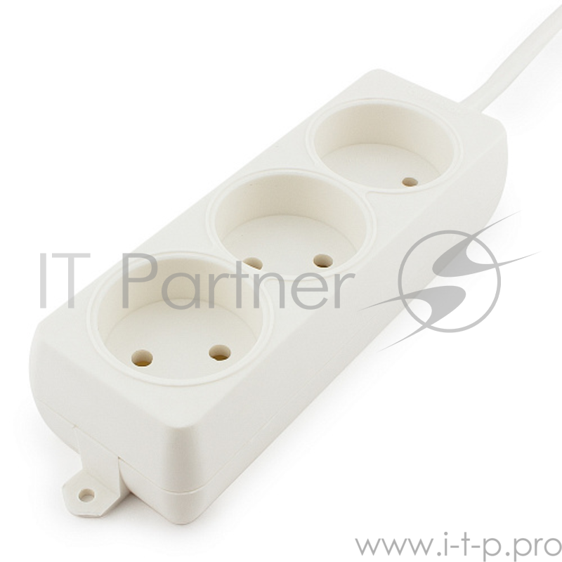 Сетевые фильтры Gembird Удлинитель Гарнизон EL-NL3-W-2, 3 розетки допустимый ток 10А, длина 2м.