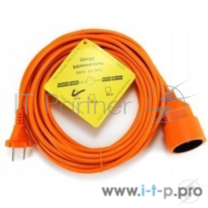 Сетевые фильтры PowerCube Удлинитель в бухте (PC-E1-B-20) 6А, 1 розетка, 20 м. 2*0,75мм2, оранжевый